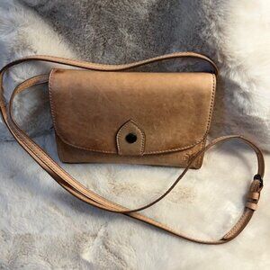 Frye Leather Crossbody - Beige